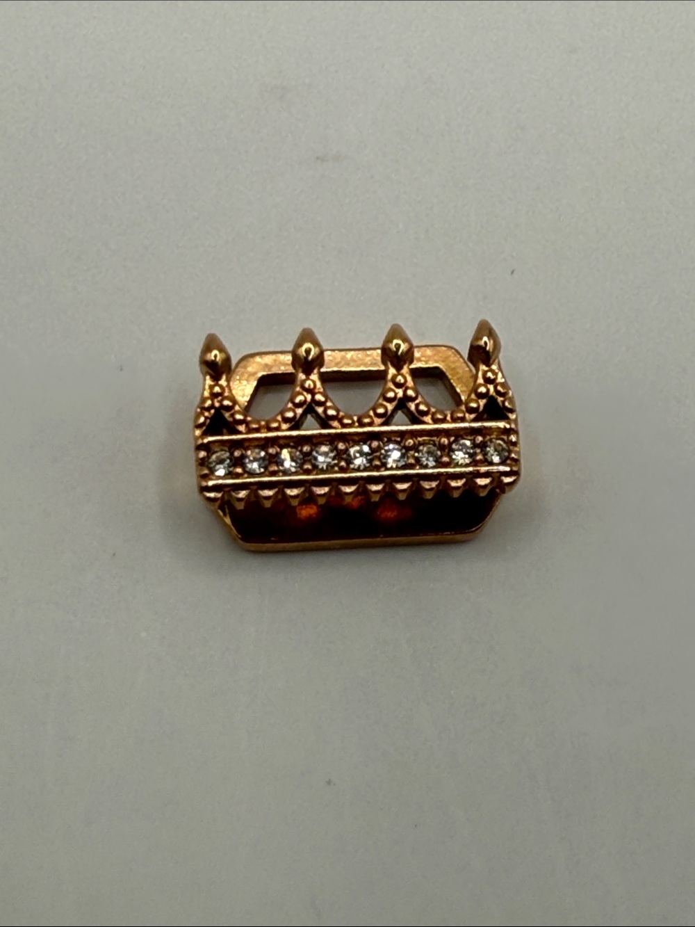 KEEP Collective Rose Gold Pavé Tiara Crown Slider Charm